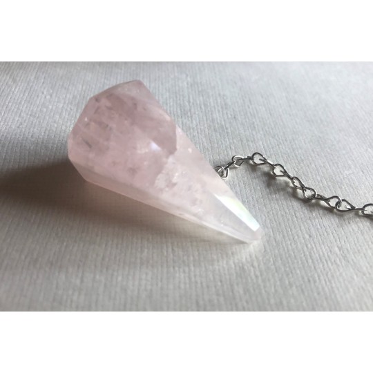 Pendule à facettes * quartz rose