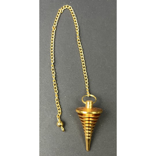 Pendule cannelé doré