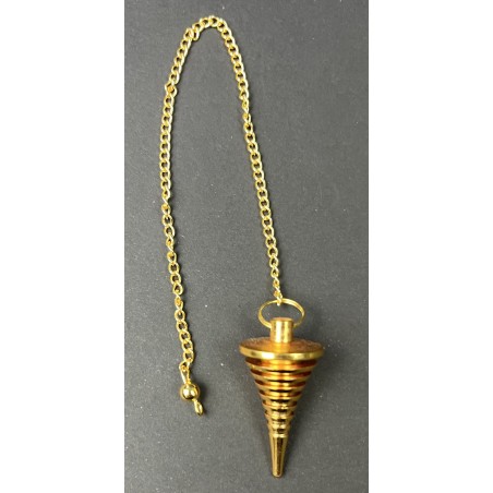 Pendule cannelé doré