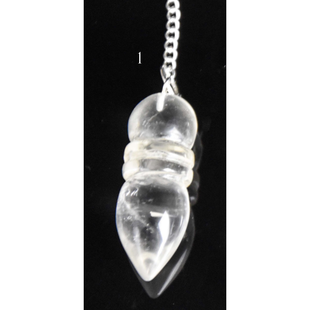 Pendule égyptien en Cristal de roche / Quartz blanc