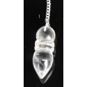 Pendule égyptien en Cristal de roche / Quartz blanc