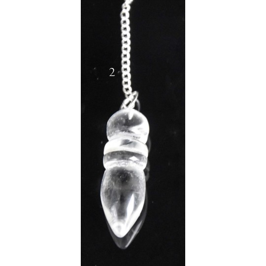 Pendule égyptien en Cristal de roche / Quartz blanc
