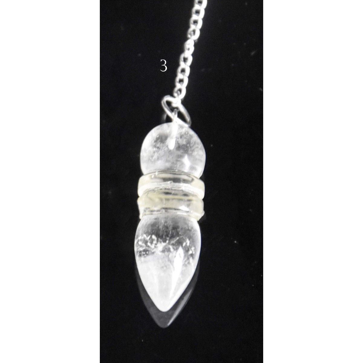 Pendule égyptien en Cristal de roche / Quartz blanc