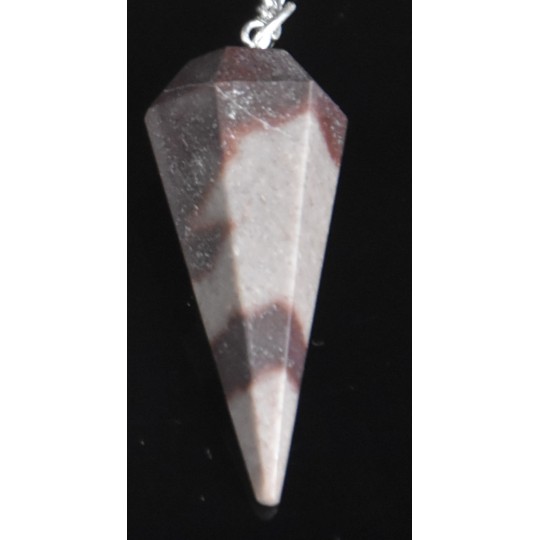 Pendule hexagonal en Shiva Lingam
