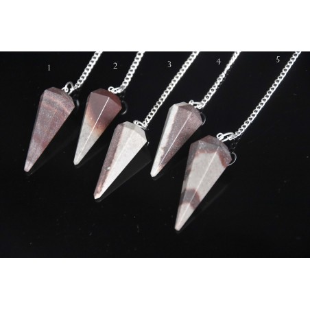 Pendule hexagonal en Shiva Lingam