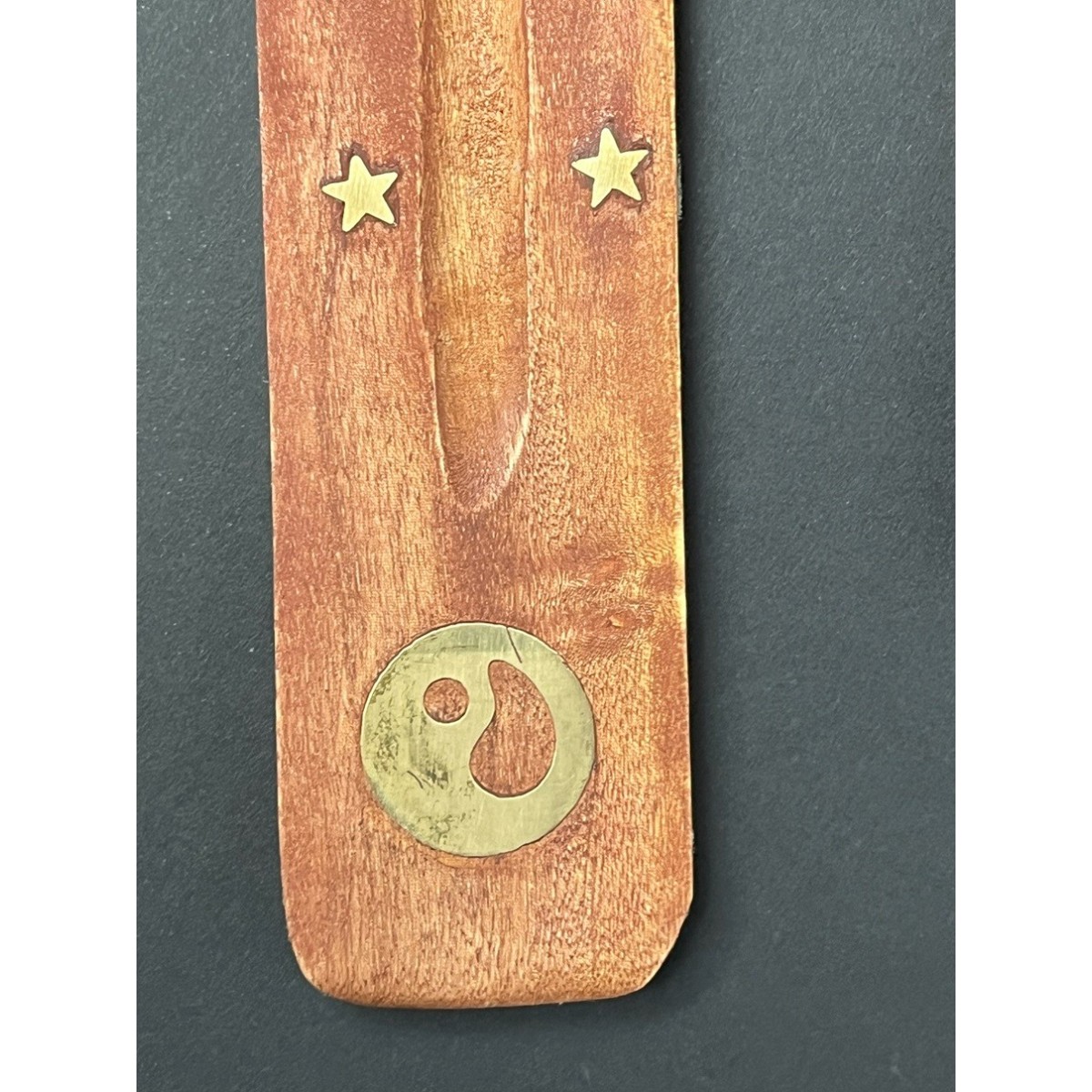 Support en bois 25 cm en bois pour encens en bâtons