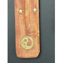 Support en bois 25 cm en bois pour encens en bâtons