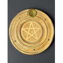 Support à encens rond en bois Pentacle