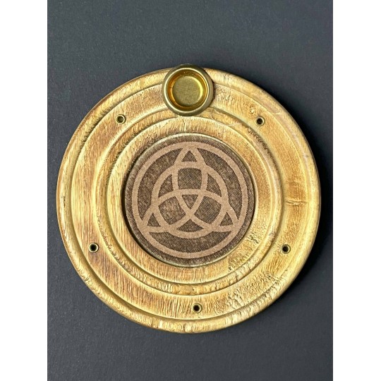 Kopie van Support à encens rond en bois Pentacle
