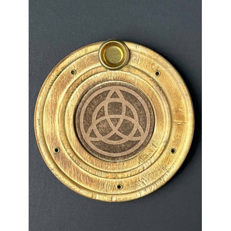 Kopie van Support à encens rond en bois Pentacle