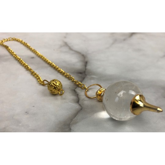 Pendule quartz blanc Sephoroton chaine doré