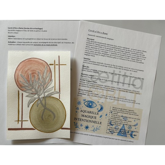 Cerchi d’Oro e Rame aquarelle intentionnelle magique