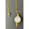 Pendule quartz rose sephoroton doré