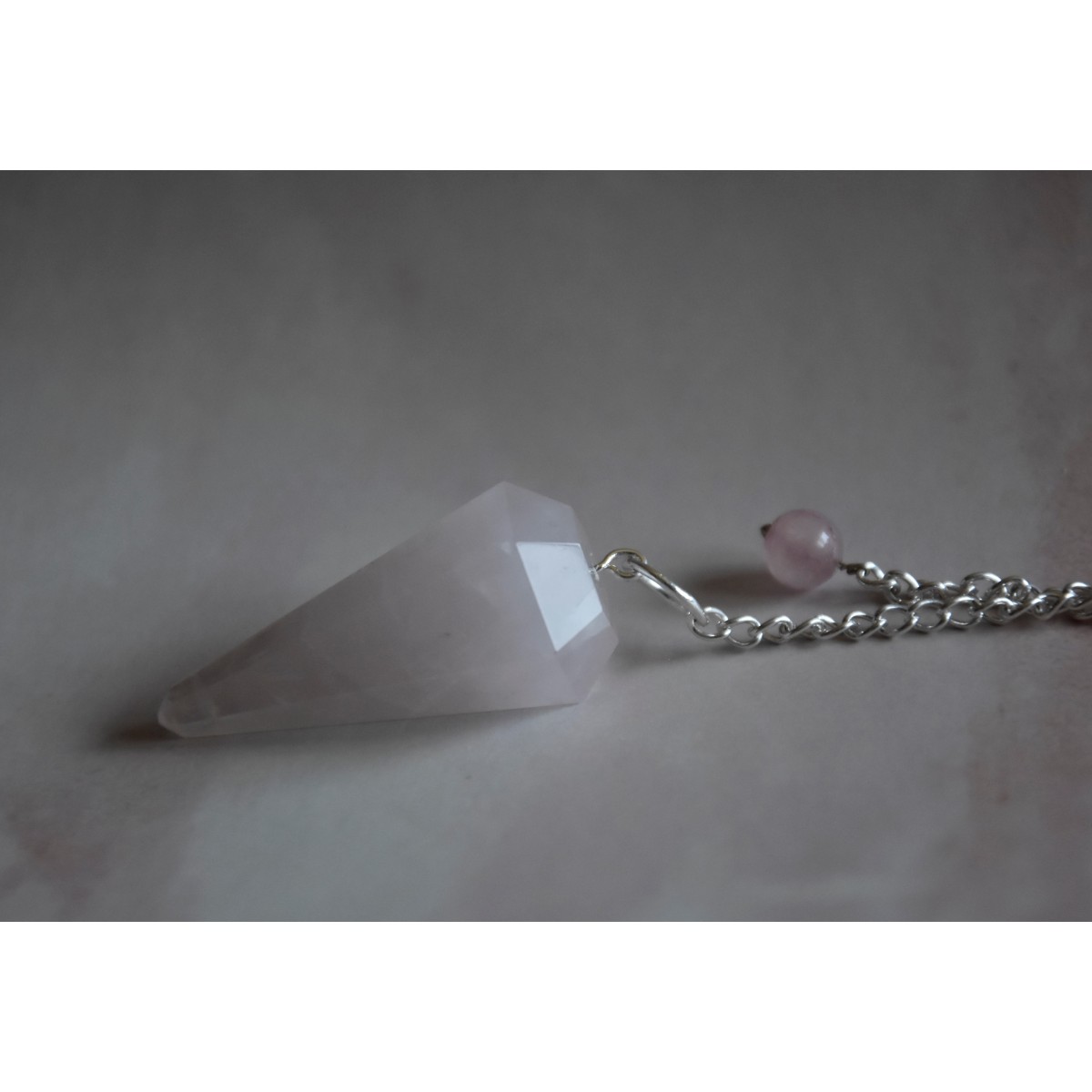 Pendule quartz rose - A (Brésil)