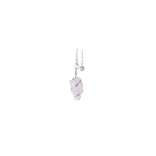 Pendule feuillage Quartz Rose