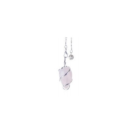 Pendule feuillage Quartz Rose