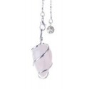 Pendule feuillage Quartz Rose