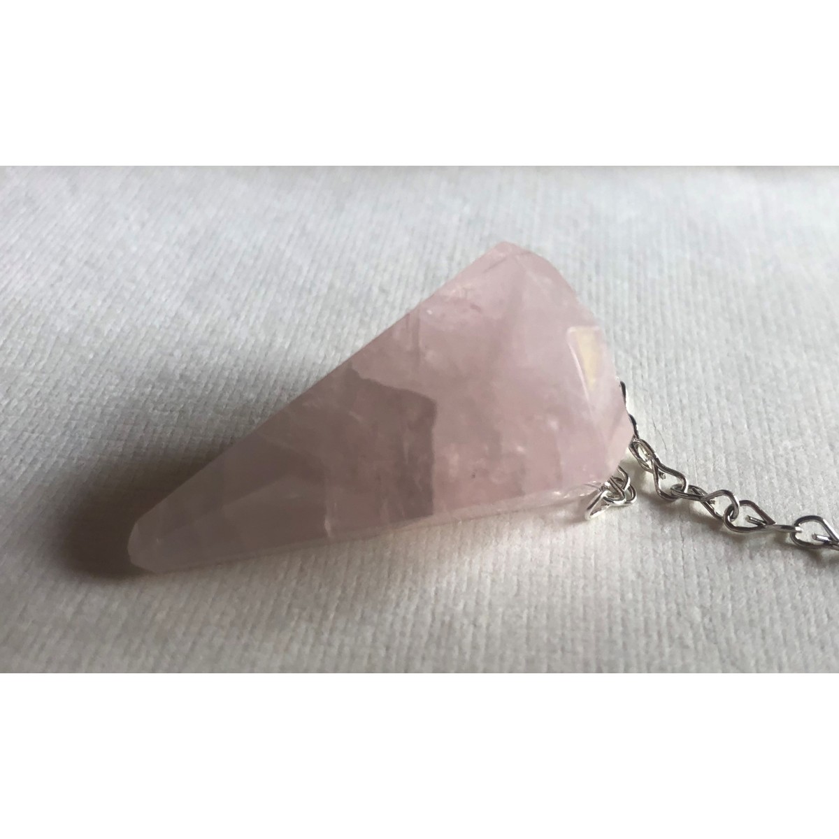 Pendule à facettes * quartz rose