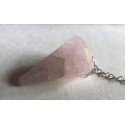 Pendule à facettes * quartz rose